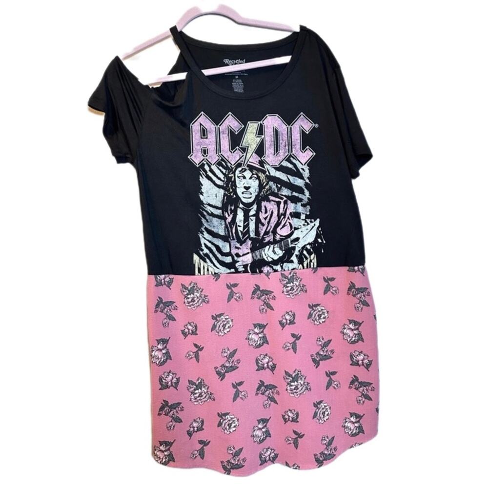 AC DC dress up cycle floral cold shoulder handmade